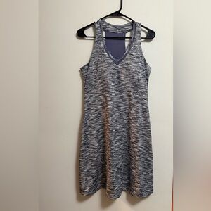 MPG Blue and Gray Backless Dress